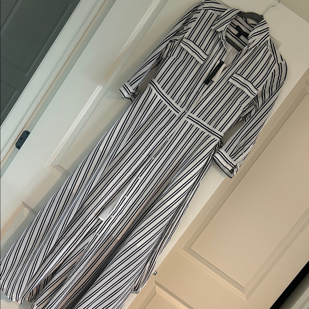 Striped Black and White Maxi Dress NWT